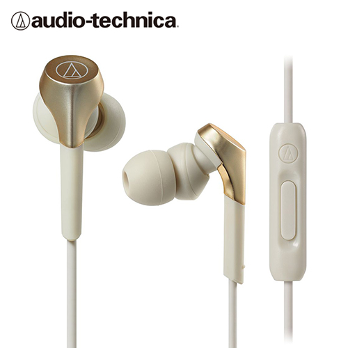 【audio-technica 鐵三角】ATH-CKS550XiS 線控通話 耳道式耳機 / 金