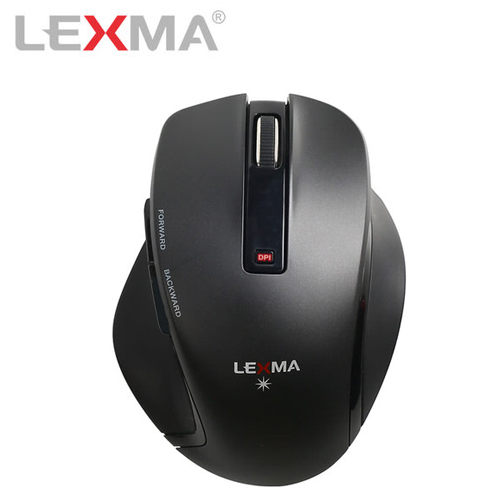 【LEXMA 雷馬】2.4GHZ 無線藍光滑鼠 M830R 黑色