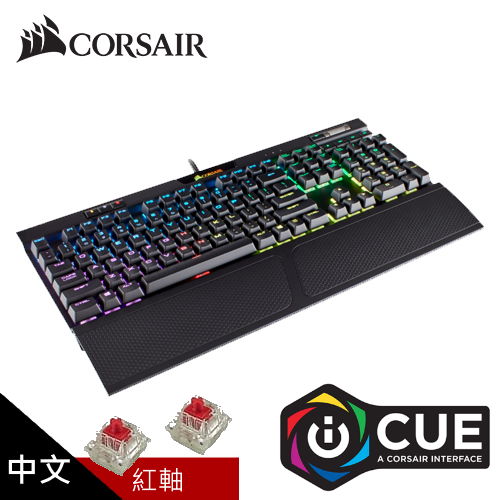 【CORSAIR 海盜船】K70 RGB MK2 機械式鍵盤(紅軸/中文)