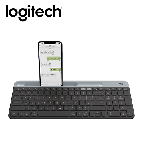 【Logitech 羅技】K580 超薄跨平台藍牙鍵盤 石墨灰