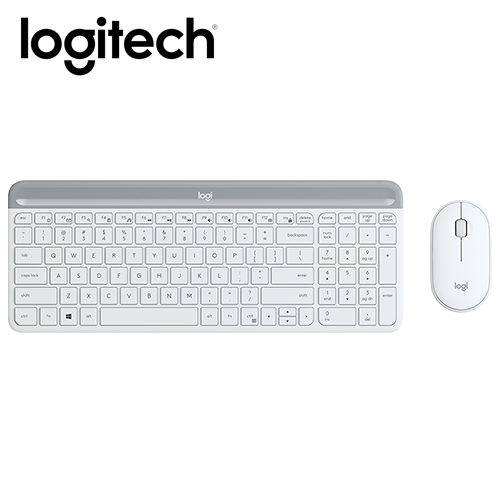 【Logitech 羅技】MK470 超薄無線鍵鼠組/珍珠白