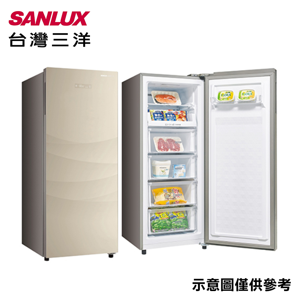 【SANLUX台灣三洋】165L直立式冷凍櫃SCR-165F