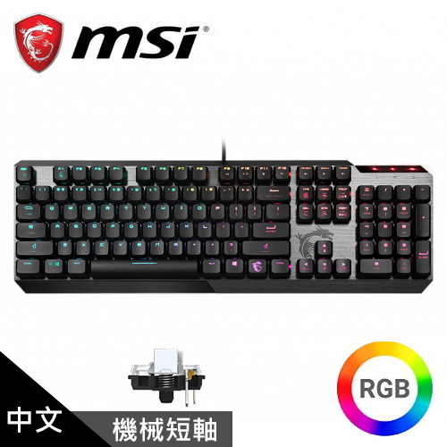 【MSI 微星】VIGOR GK50 短軸機械式鍵盤 [中文]