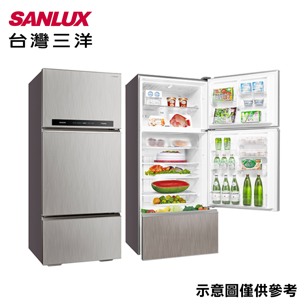 【SANLUX台灣三洋】528L變頻三門冰箱SR-C528CV1A