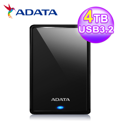【ADATA 威剛】HV620S 4TB 2.5吋行動硬碟 黑