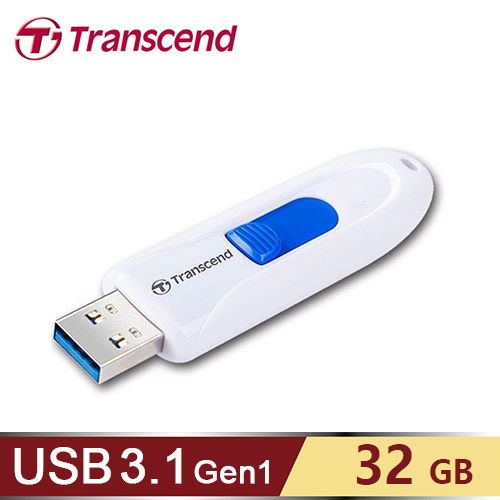 【Transcend 創見】JetFlash 790 32G USB 3.1 隨身碟 白色