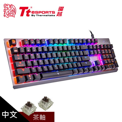 【Tt 曜越】海王星 RGB 機械電競鍵盤 [茶軸]