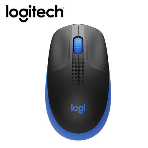 【Logitech 羅技】M190 全尺寸無線滑鼠 - 藍色