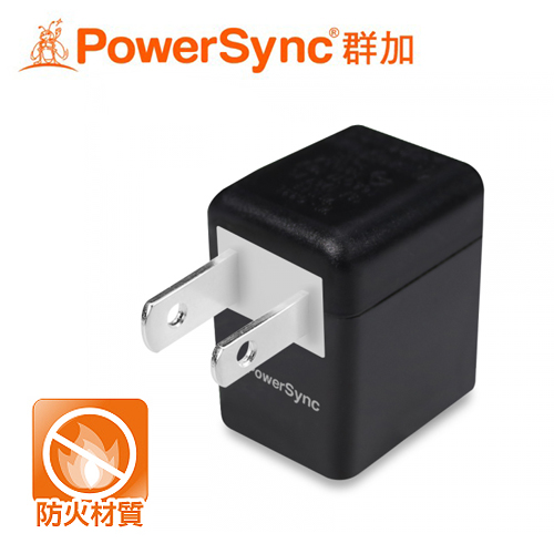 【PowerSync 群加】3P轉2P電源轉接頭L型(黑)TYBA0