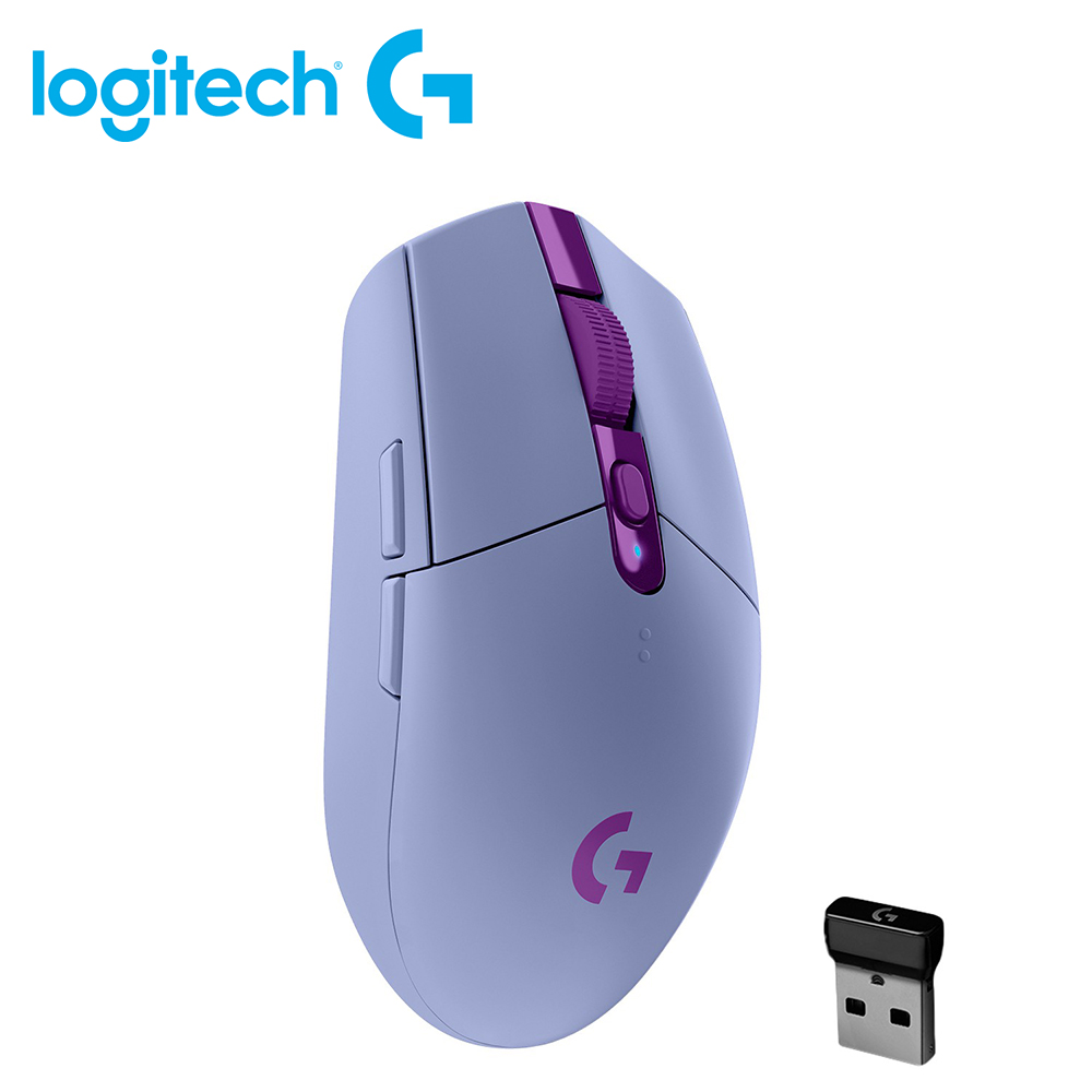 【logitech 羅技】G304 Lightspeed 無線電競遊戲滑鼠 - 莫藍紫