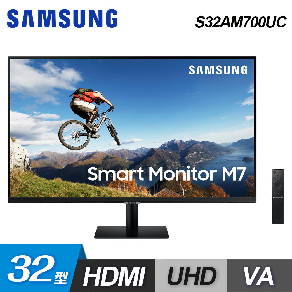 【Samsung 三星】S32AM700UC 32型 4K M7智慧聯網螢幕