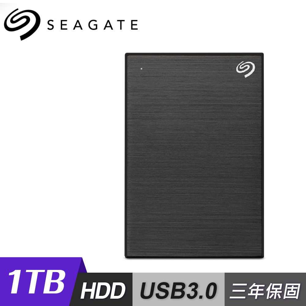 【Seagate 希捷】One Touch 1TB 行動硬碟 密碼版 黑色