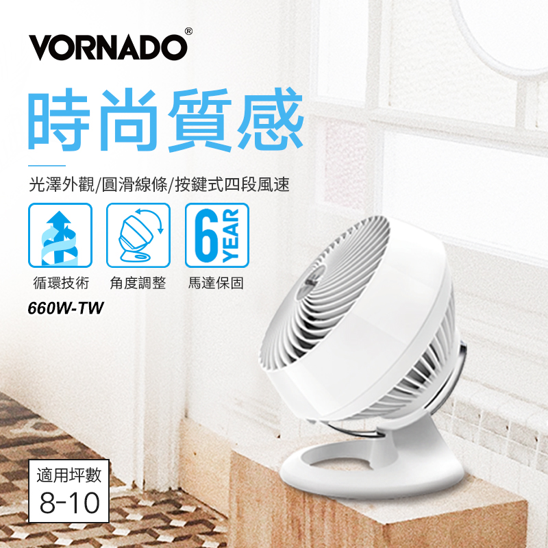 美國VORNADO沃拿多 渦流空氣循環機 循環扇 660W-TW 8-10坪用