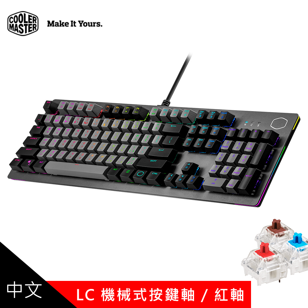 【Cooler Master 酷碼】CK352 機械式 RGB 電競鍵盤 /黑色紅軸
