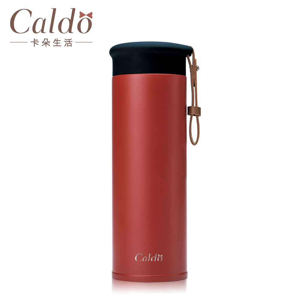 【Caldo 卡朵】FM007 無印保溫瓶 450ml -紅