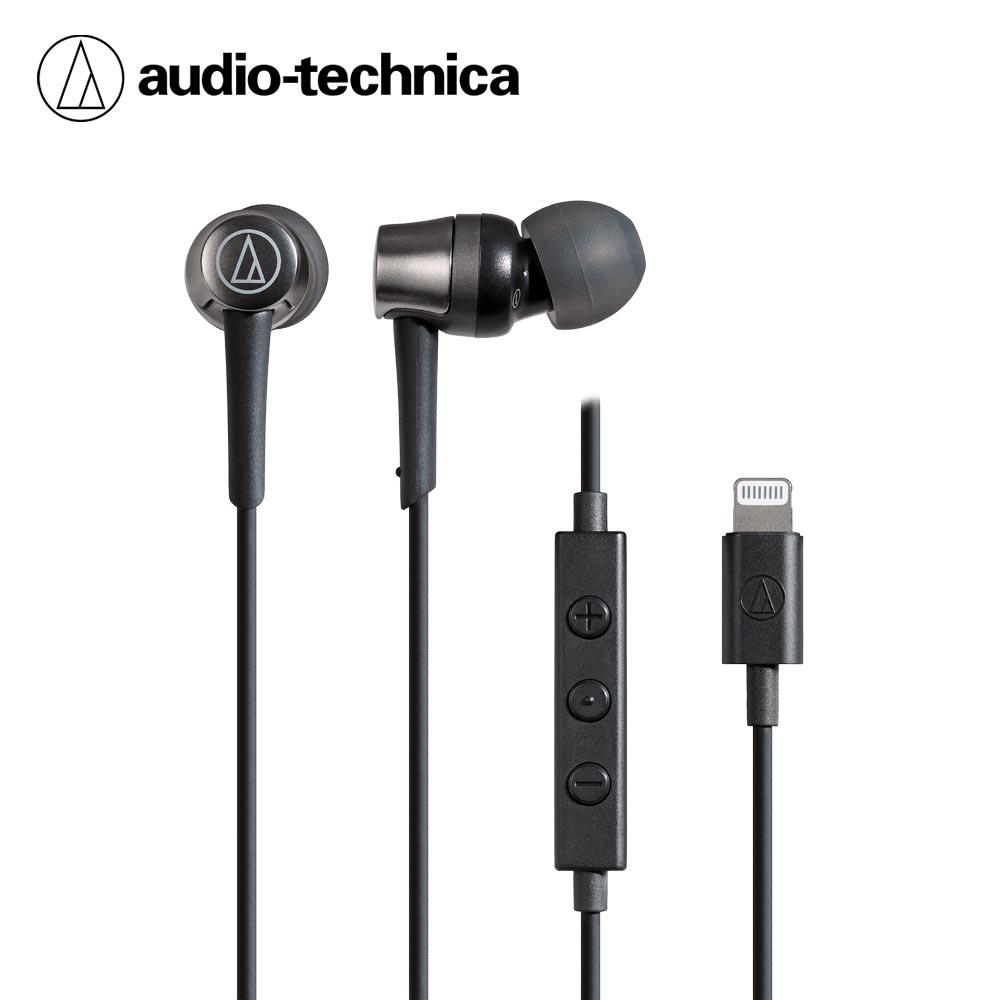 【audio-technica 鐵三角】ATH-CKD3Li Lightning耳塞式耳機-黑
