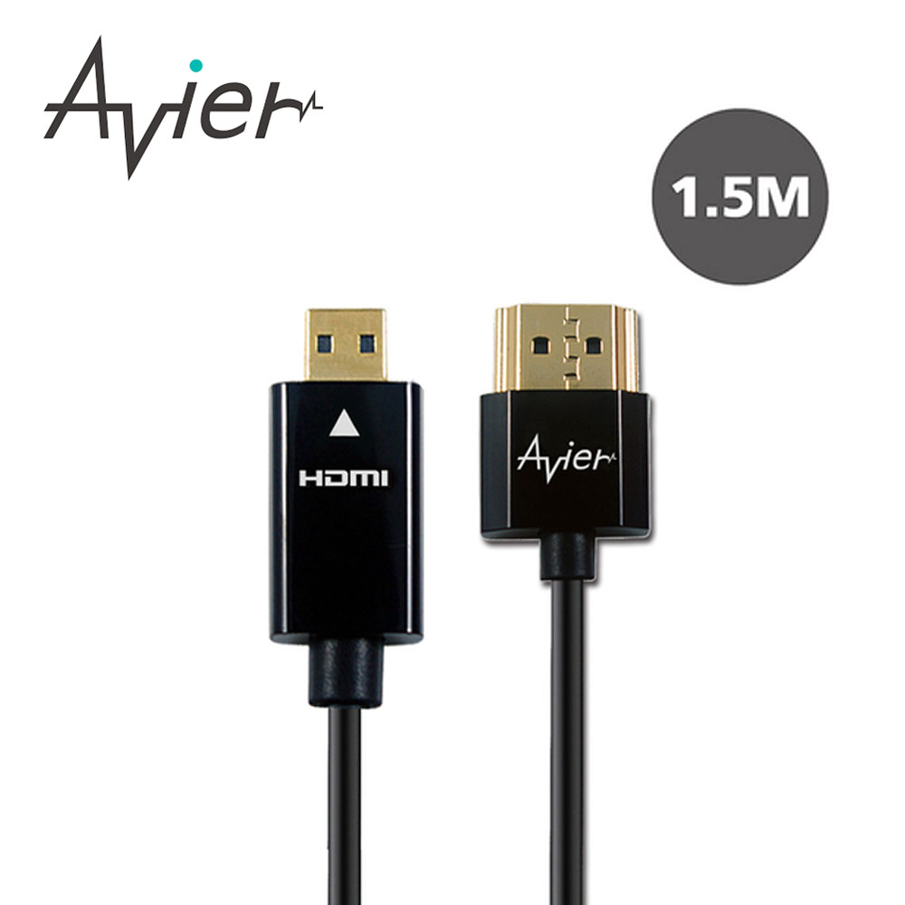 【Avier】超薄極細版 Micro HDMI to HDMI 影音傳輸線-1.5M