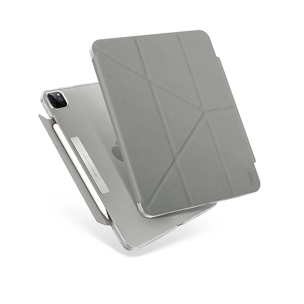 【UNIQ】Camden 抗菌磁吸支架保護套 iPad Pro 11吋 2021/2020 淺灰色