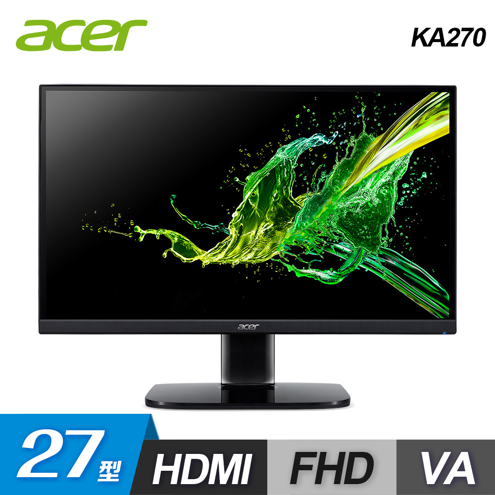 【Acer 宏碁】KA270 27型 VA窄邊框廣視角螢幕【福利良品】