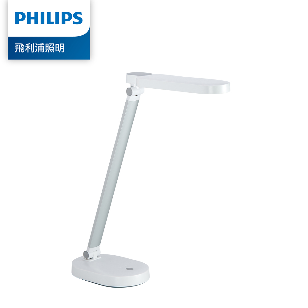 【Philips 飛利浦】酷玉 LED可攜式充電檯燈 66145-雪晶白