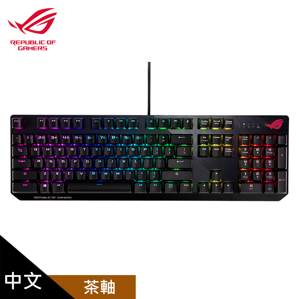 【ASUS 華碩】ROG Strix Scope NX RGB 機械式電競鍵盤 茶軸