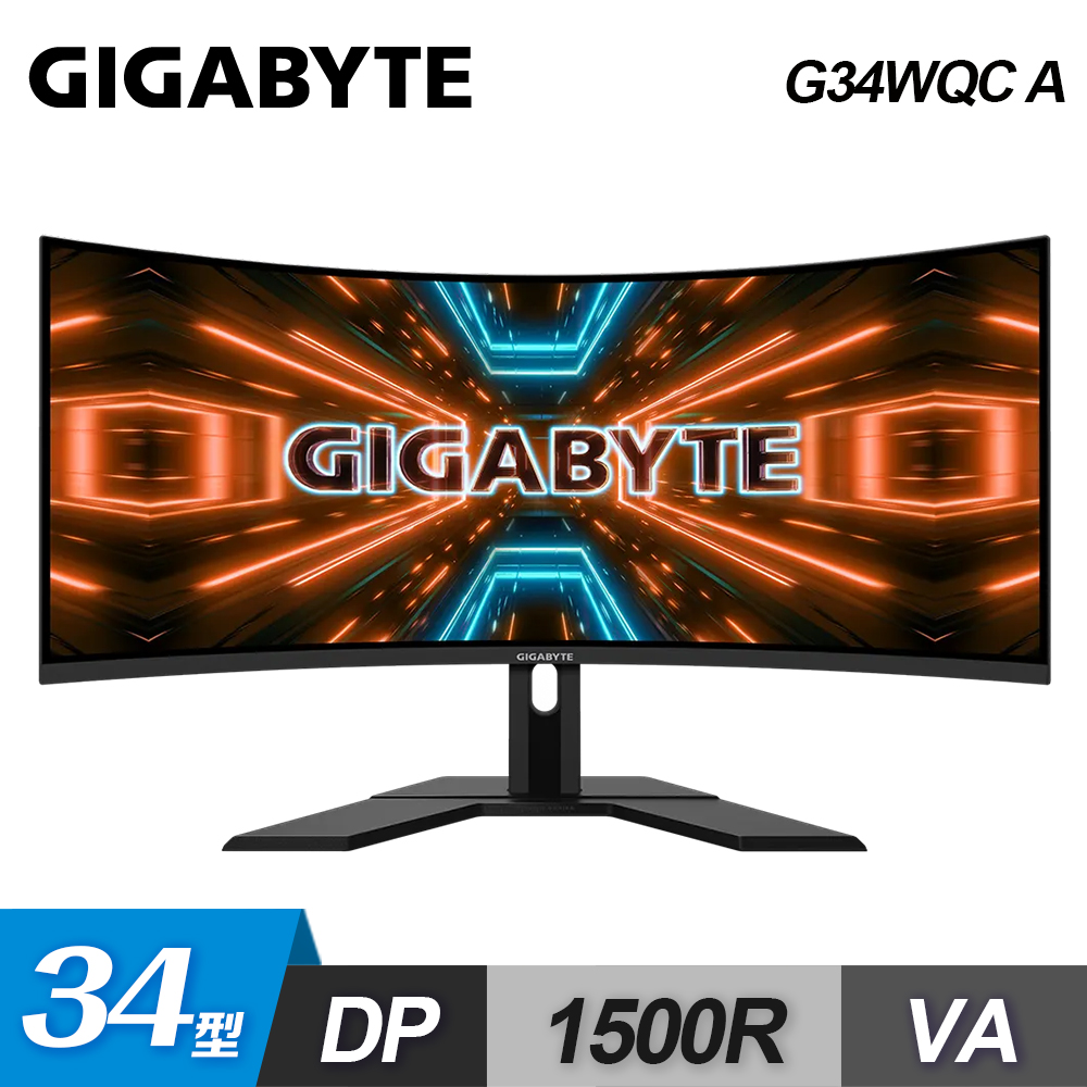 【Gigabyte 技嘉】AORUS G34WQC A 34吋 HDR 曲面電競螢幕