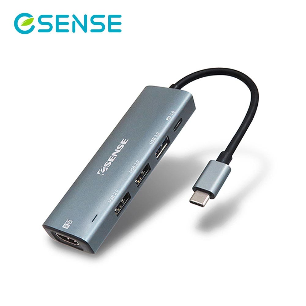 【ESENSE 逸盛】Type-C TO HDMI/USB/PD 轉接器 H542