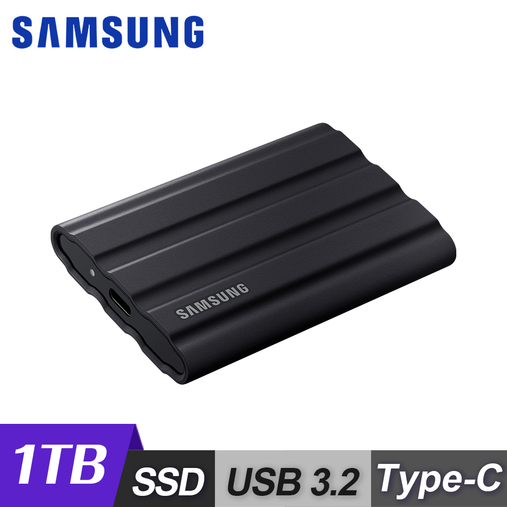 【Samsung 三星】T7 Shield 1TB USB 3.2 Gen 2 外接SSD 星空黑