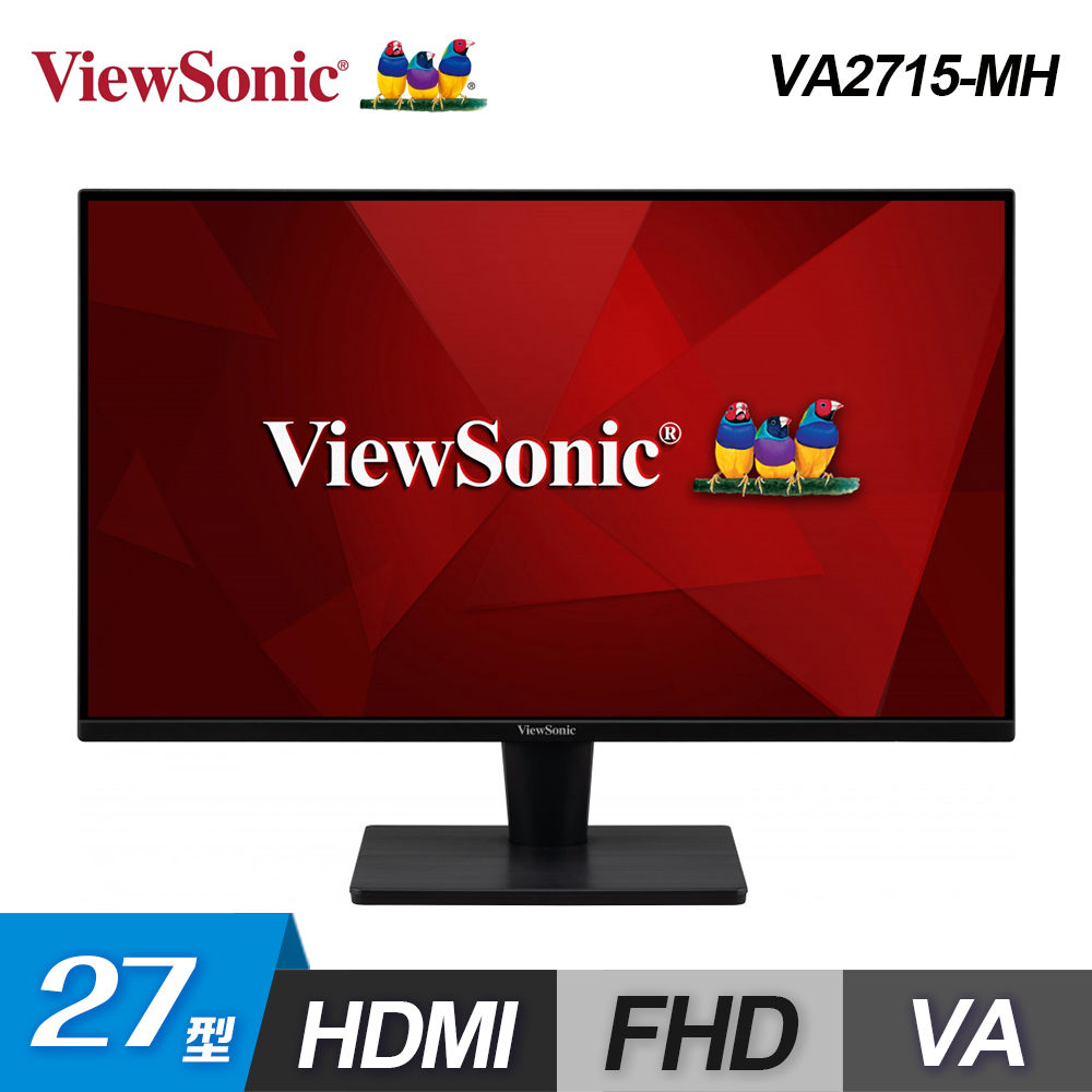 【ViewSonic 優派】27型 VA2715-MH 窄邊框螢幕