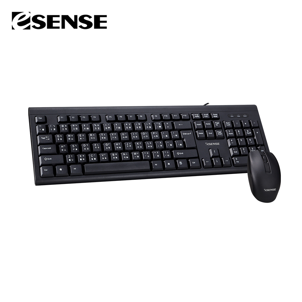 【ESENSE 逸盛】K4500 USB滑鼠鍵盤組 黑色