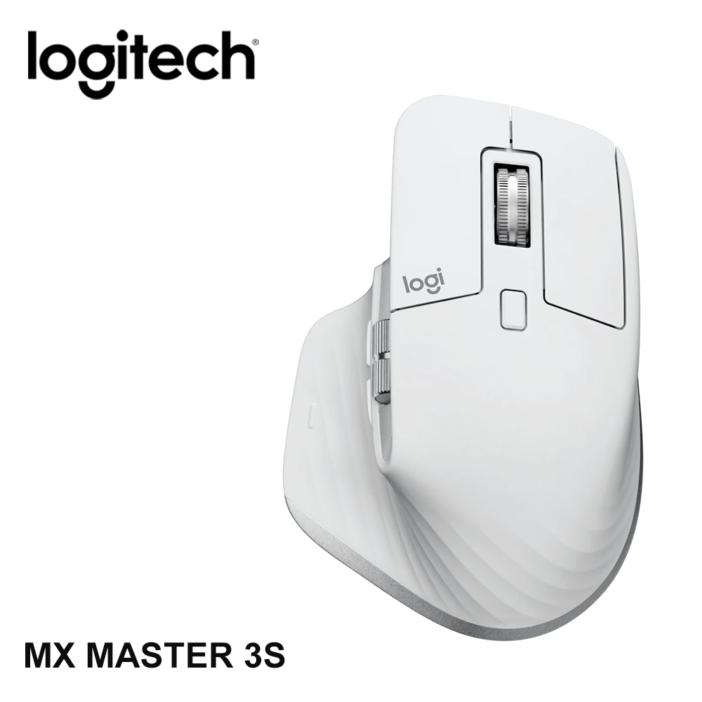 【Logitech 羅技】MX MASTER 3S 無線滑鼠/珍珠白