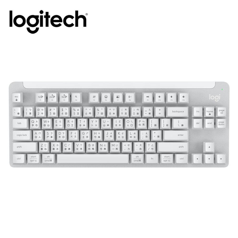 【Logitech 羅技】SIGNATURE K855 無線機械式TKL 鍵盤 白色