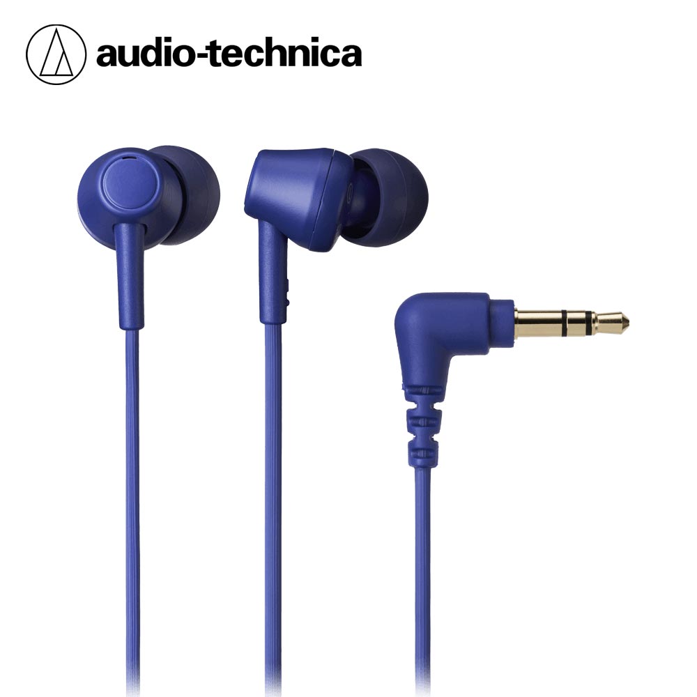 【audio-technica 鐵三角】ATH-CK350X 耳道式耳機-藍