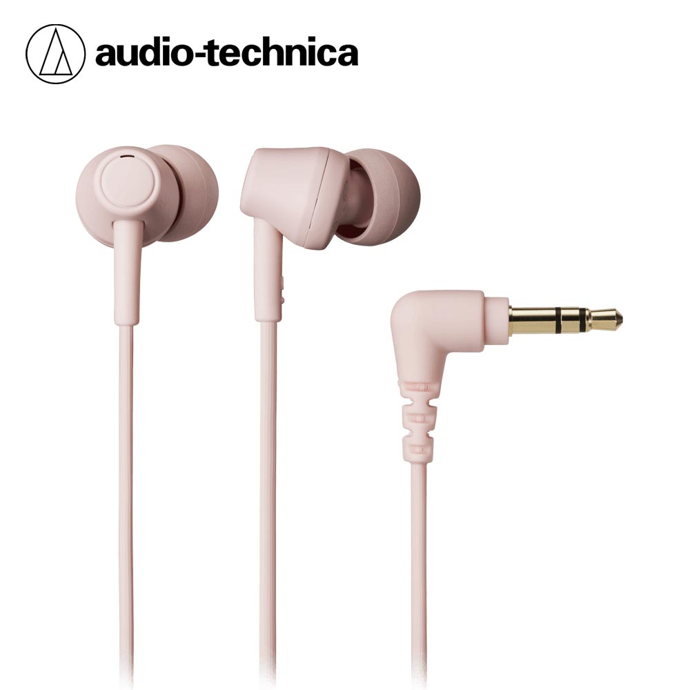 【audio-technica 鐵三角】ATH-CK350X 耳道式耳機-粉