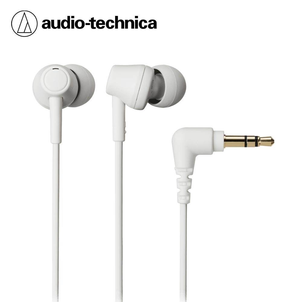 【audio-technica 鐵三角】ATH-CK350X 耳道式耳機-白