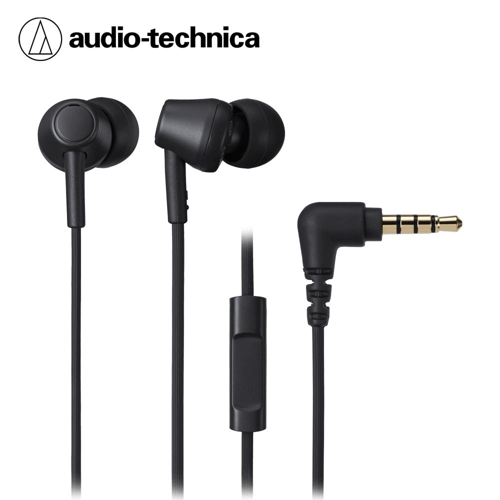【audio-technica 鐵三角】ATH-CK350XiS 耳道式耳麥-黑