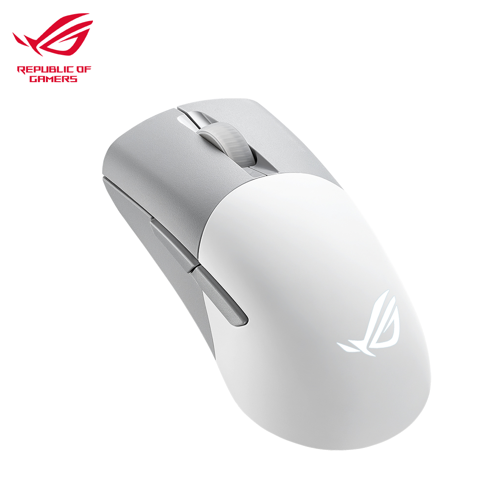 【ASUS 華碩】ROG Keris Wireless AIMPOINT 無線電競滑鼠 白色