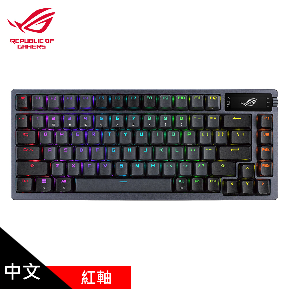 【ASUS 華碩】ROG Azoth PBT 機械式鍵盤 中文/紅軸