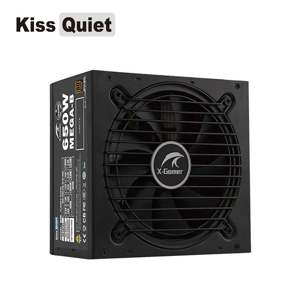 【Kiss Quiet】MEGA-B 650W 80+銅牌 電源供應器