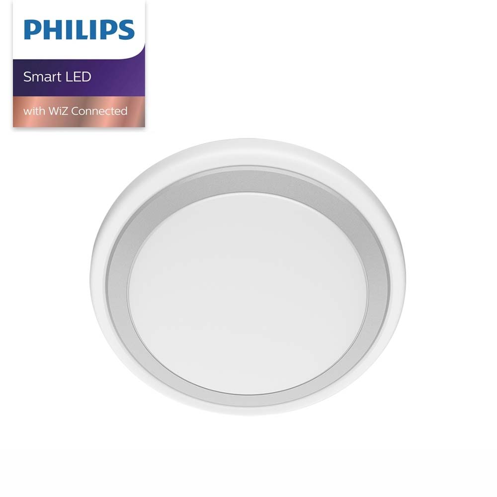 Philips 飛利浦 WiZ 慕心智慧LED吸頂燈 銀色 (PW009)