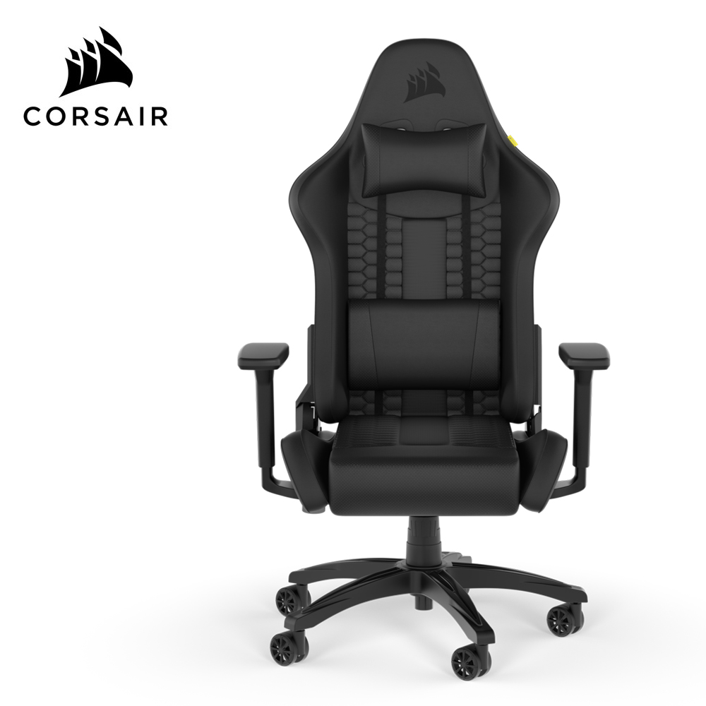 【CORSAIR 海盜船】TC100 RELAXED 電競椅-皮革黑｜含安裝
