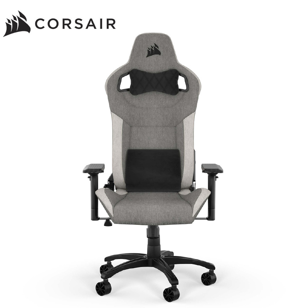 【CORSAIR 海盜船】T3 RUSH V2 電競專用椅 布灰白｜含安裝