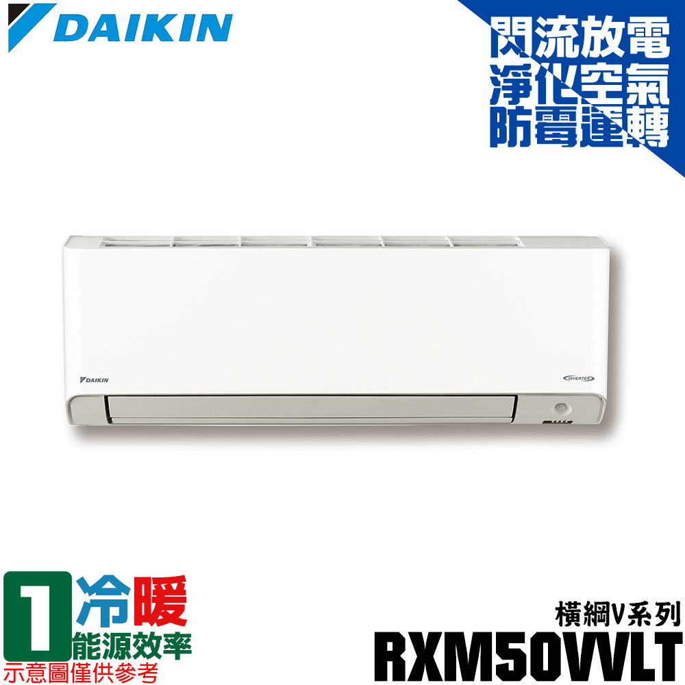 【DAIKIN 大金】7-8坪 R32一級能效變頻橫綱V系列分離式冷暖冷氣 RXM50VVLT/FTXM50VVLT