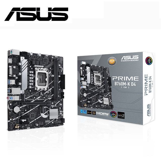 【ASUS 華碩】PRIME B760M-K D4-CSM 主機板