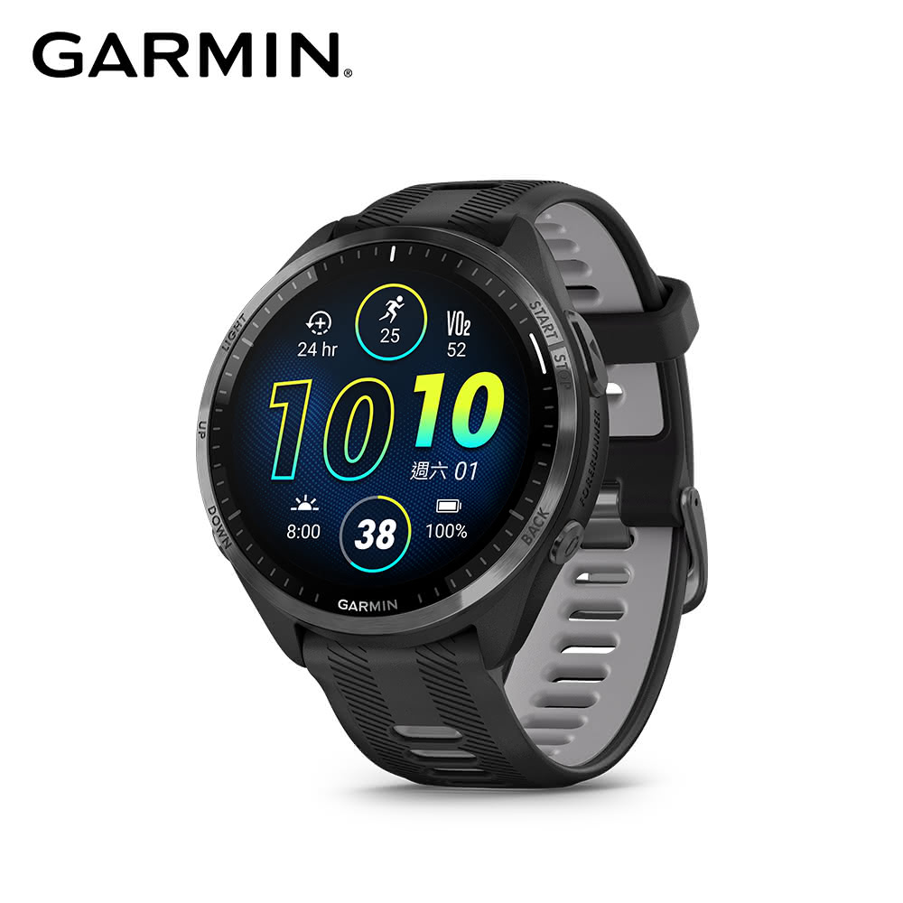 【GARMIN】Forerunner 965 GPS高階鐵人運動錶 - 獵影黑