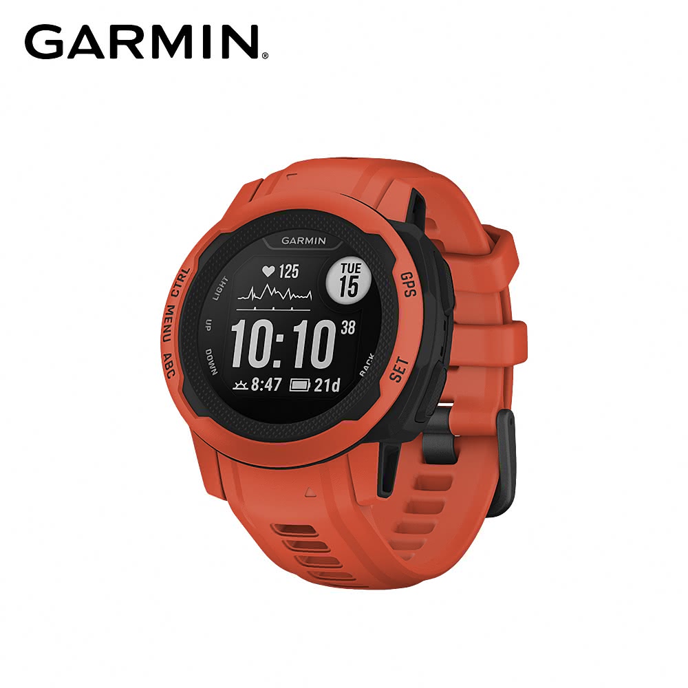 【GARMIN】INSTINCT 2S 本我系列GPS腕錶 罌粟紅