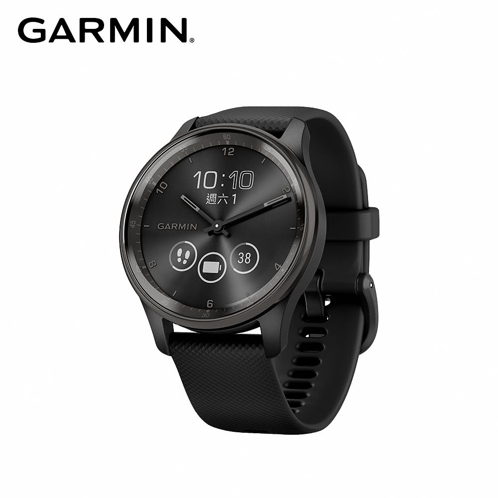 【GARMIN】vivomove Trend 指針智慧腕錶 - 深邃黑