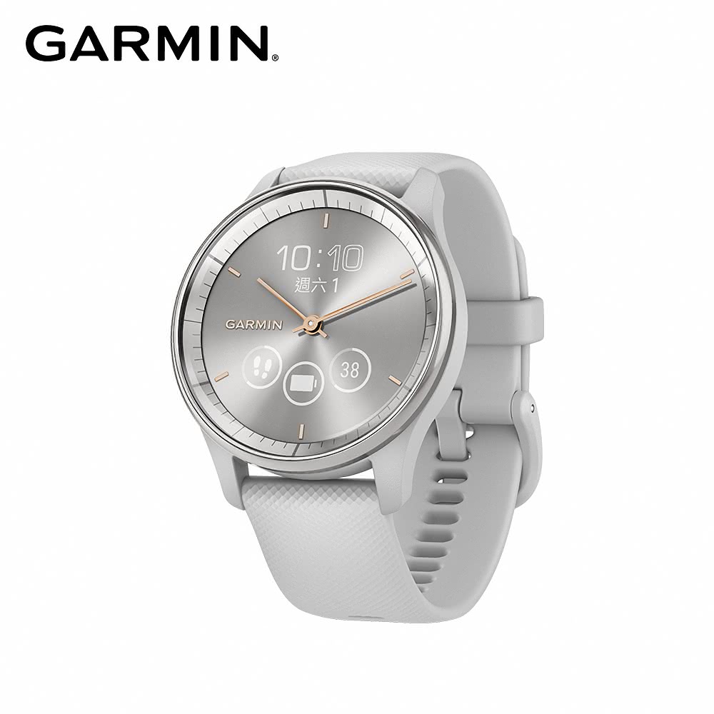 【GARMIN】vivomove Trend 指針智慧腕錶 - 寧靜灰