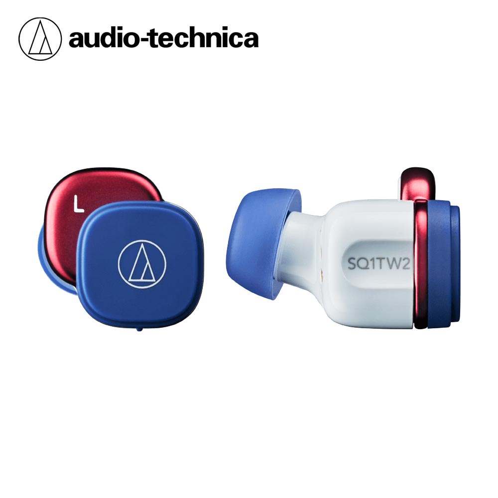 【audio-technica 鐵三角】ATH-SQ1TW2 真無線藍牙耳機-紺紅
