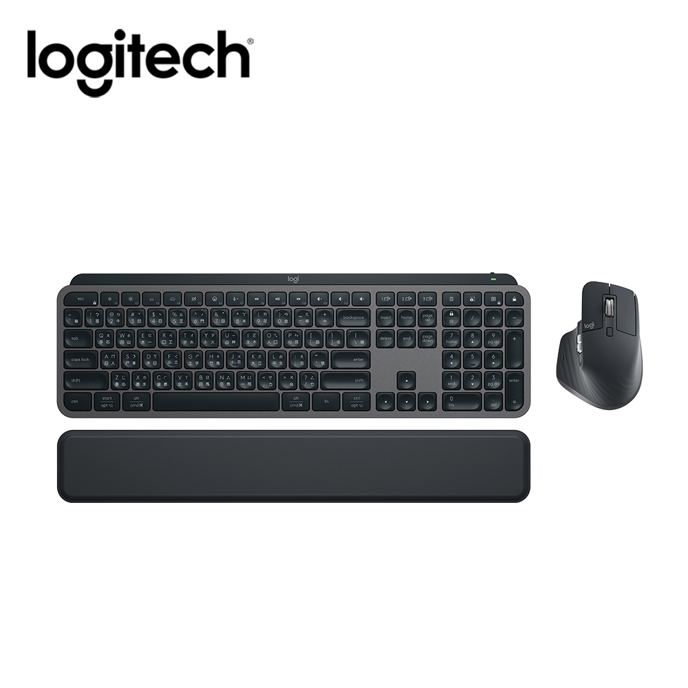 【Logitech 羅技】MX Keys S Combo 無線智能鍵盤滑鼠組合